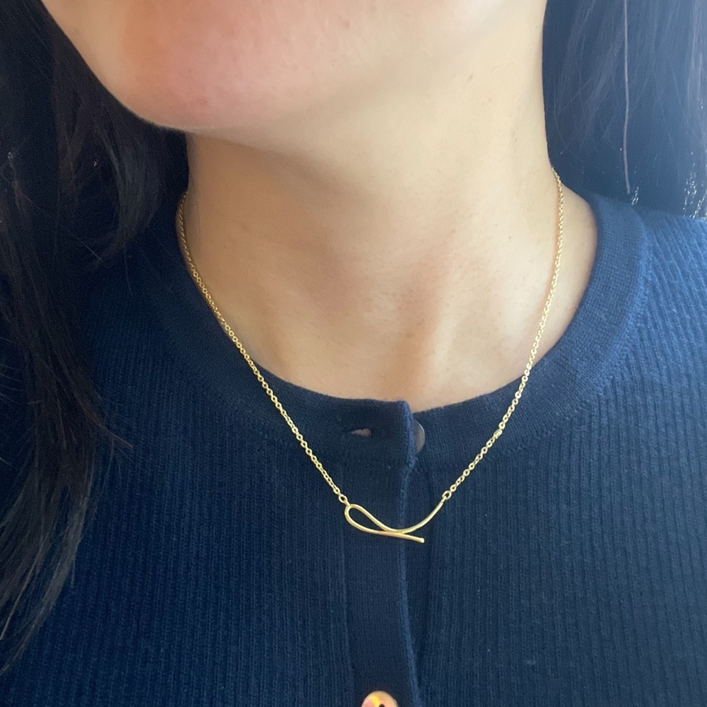 Philos New York Simple Sterling Silver Gold Plated Necklace